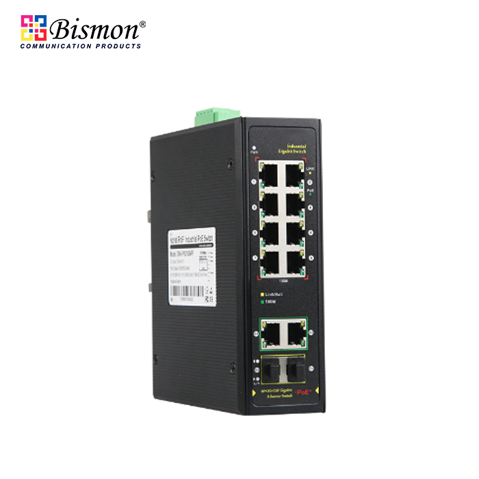 8*10/100Base-TX RJ45 ports+2SFP+2RJ45 Port Industrial Switch